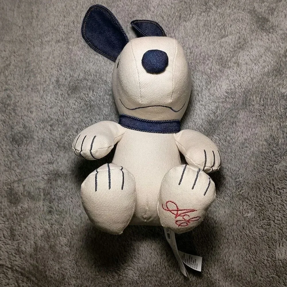 American Eagle Limited Edition Denim Snoopy Peanuts 8” Plush Stuffed Animal Rare